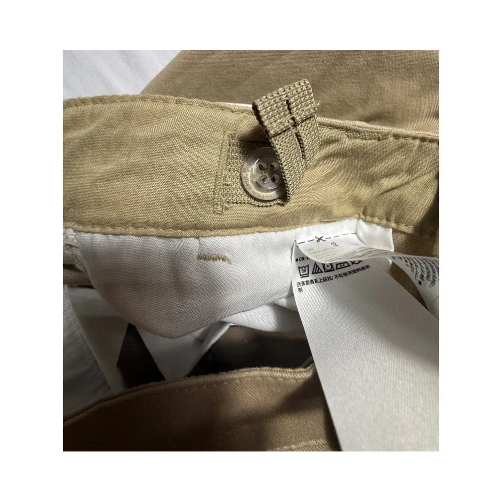Old Navy Boys Khaki Chino Shorts Built-In Flex Adjustable Waist Size 12 NWT-2259